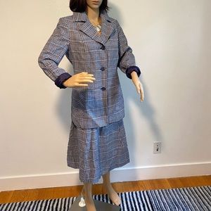 Vintage Pendleton Pure Virgin Wool Winter Skirt Suit Small Fully Lined
